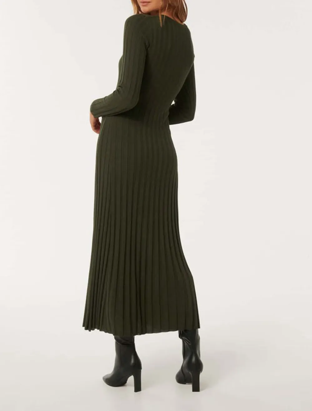 Regular Crew-Neck Knit Dress