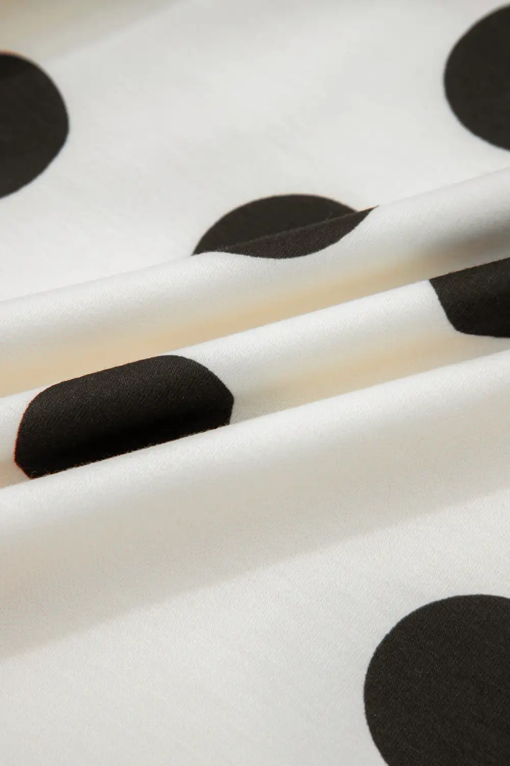 Polka Dot Printed Long Sleeve Mini Dress