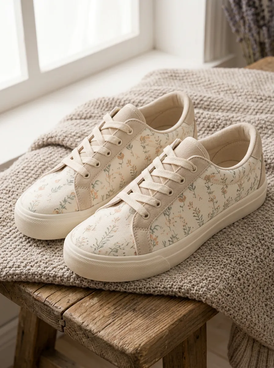 Women's Vintage Floral Botanical Easygoing Skate Shoes