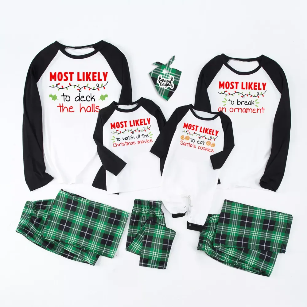 Most Likely Rattan Christmas Family Matching Pajamas（customizable）