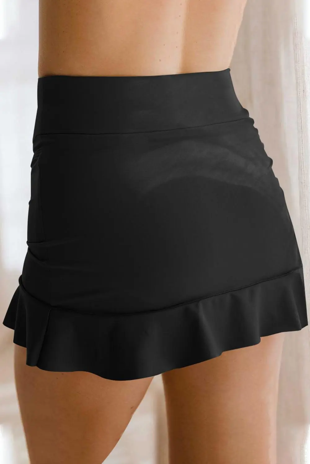 Ruffle Hem Skort Swimsuit