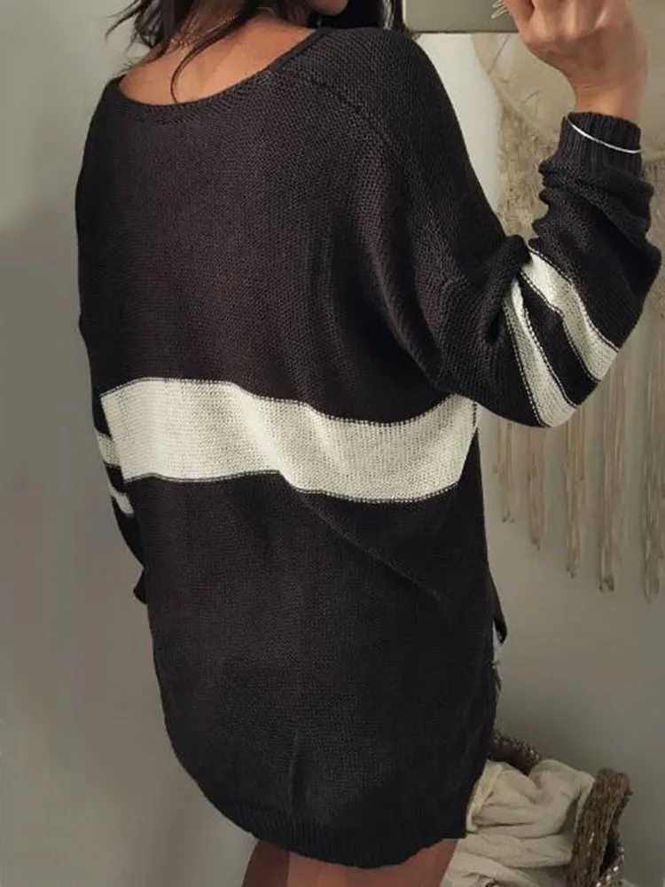 V-neck Knitted Sweater