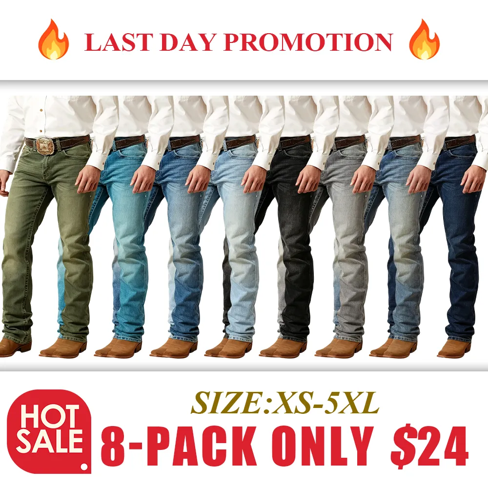 🔥 Men's Stretch Boot Cut Relaxed Jeans | High Stretch Denim Fabric, Comfortable Mobility Without Restriction All Day Long