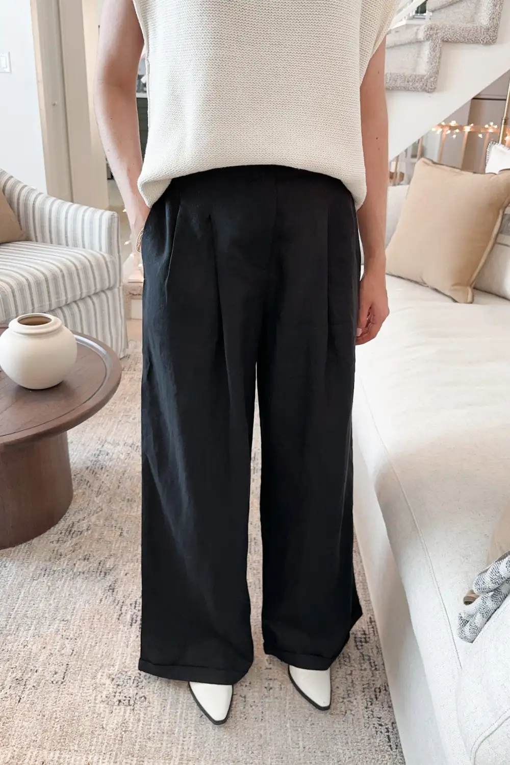 Soft Linen Blend Trousers