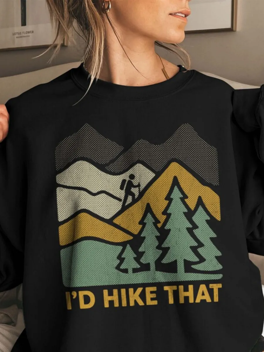 Retro Hike Printed Sweatshirt