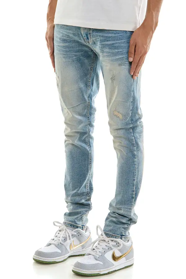 Men's Skinny Distressed Stretch Jeans