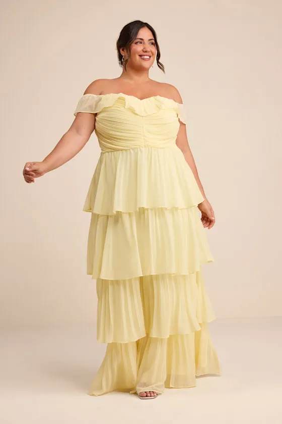 Always Remarkable Light Blue Floral Off-the-Shoulder Maxi Dress