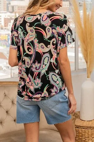 Calm Round-Neck Short-Sleeve T-Shirt