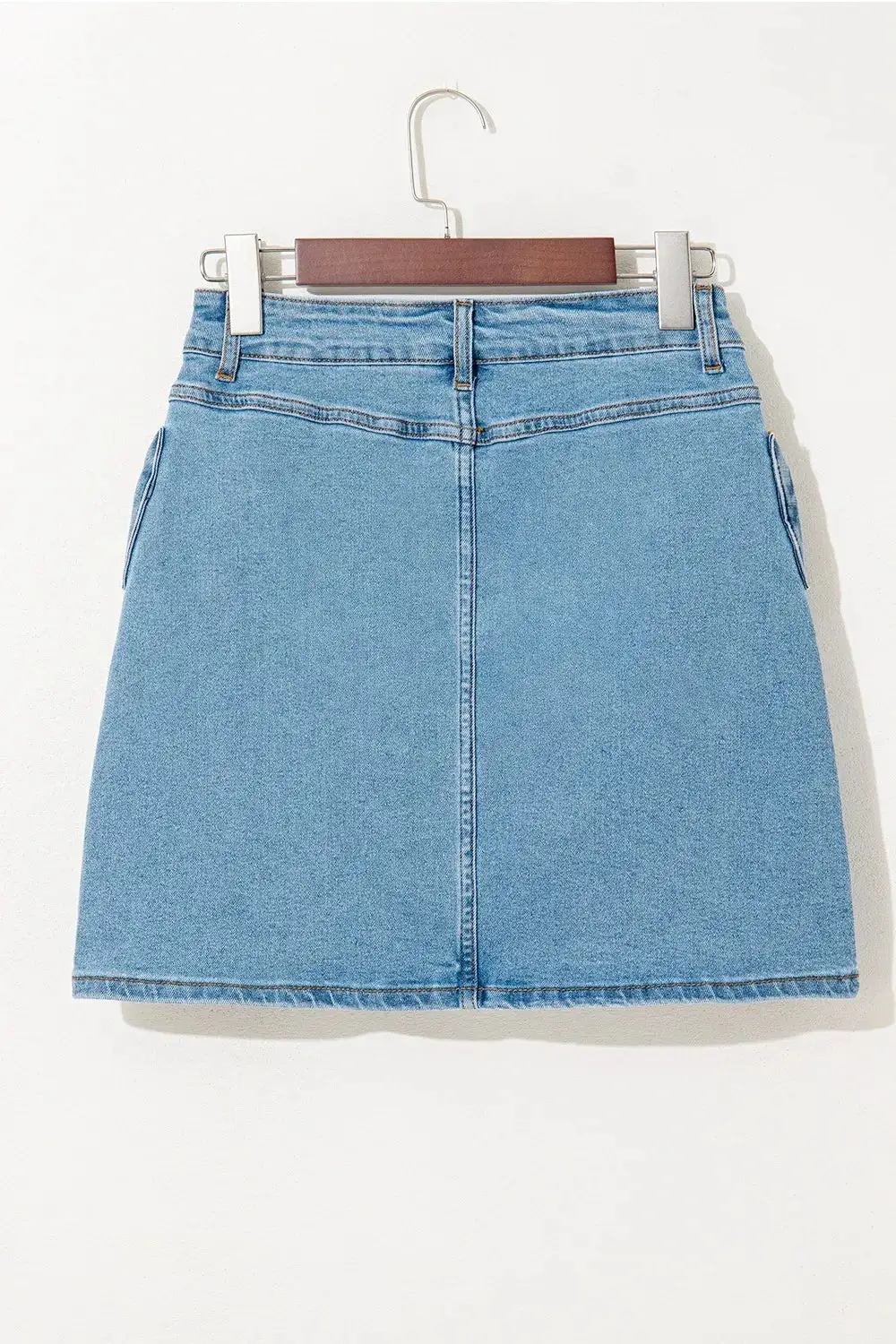 Easygoing Trim Denim Skirt