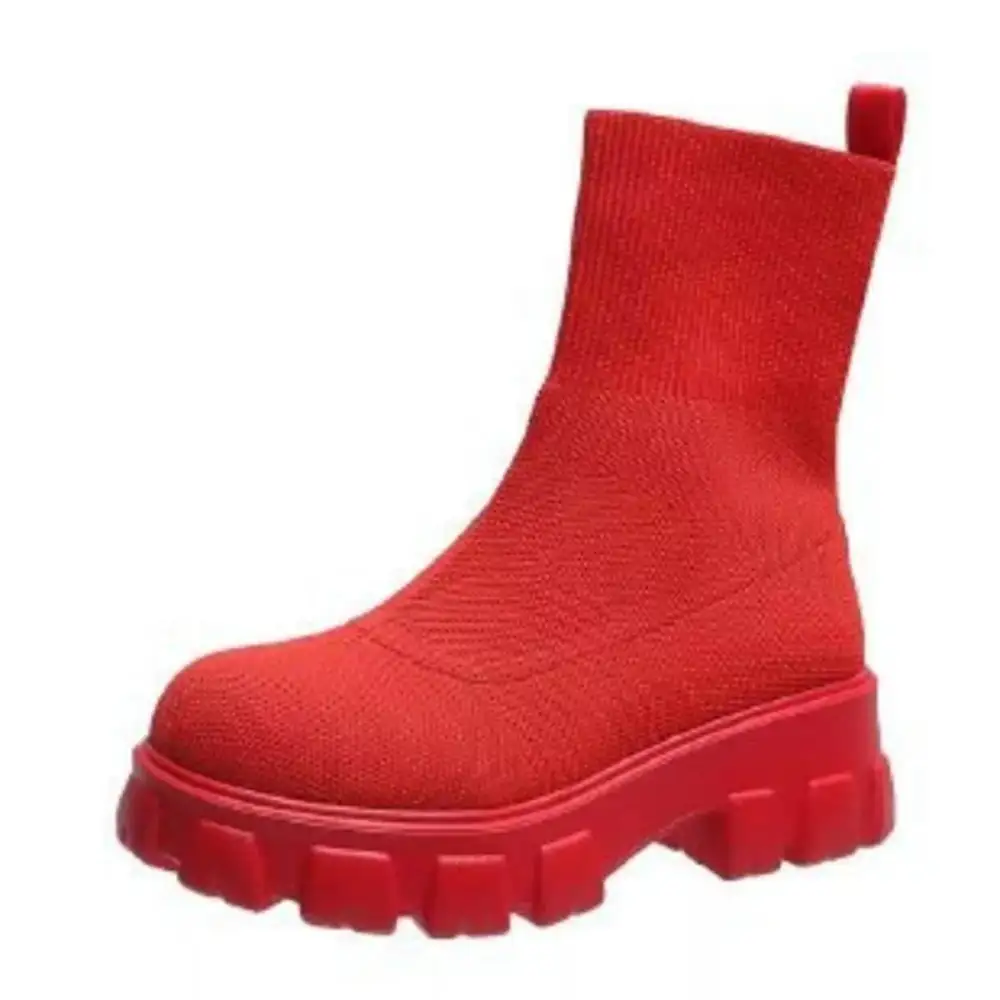 Round Toe Block Heels Boots