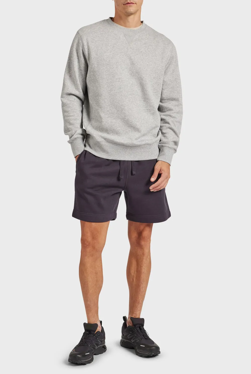 Academy Sweat Short-Oxford heather