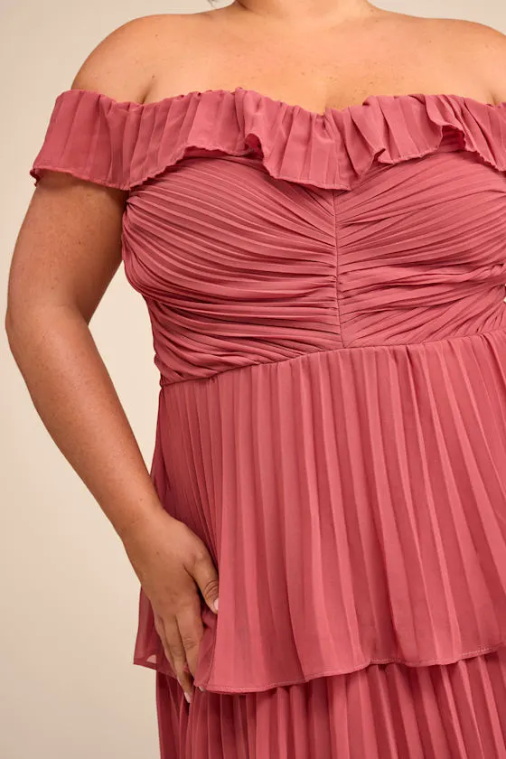 Always Remarkable Light Blue Floral Off-the-Shoulder Maxi Dress