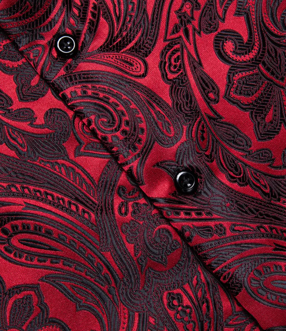 Paisley Long Sleeve Slim Fit Dress Shirt
