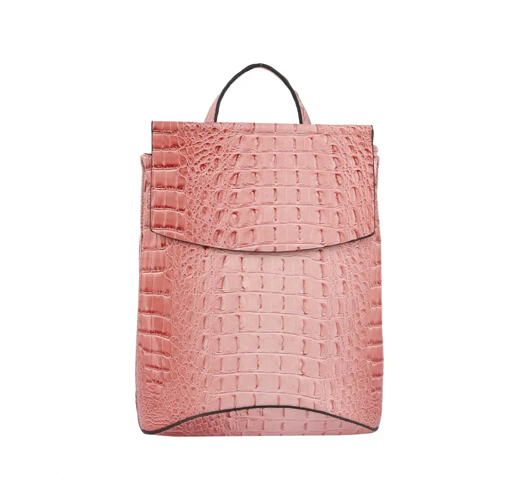 Croc Texture Shoulder Backpack