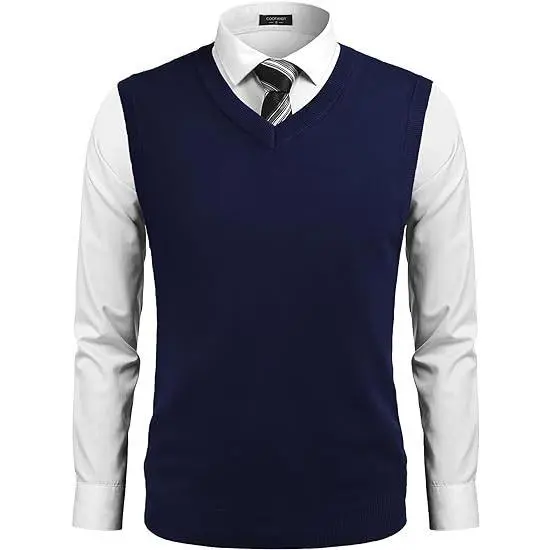 Men’s Sleeveless V-Neck Argyle Sweater Vest – Classic Knit. Modern Slim Fit. Everyday Versatility.