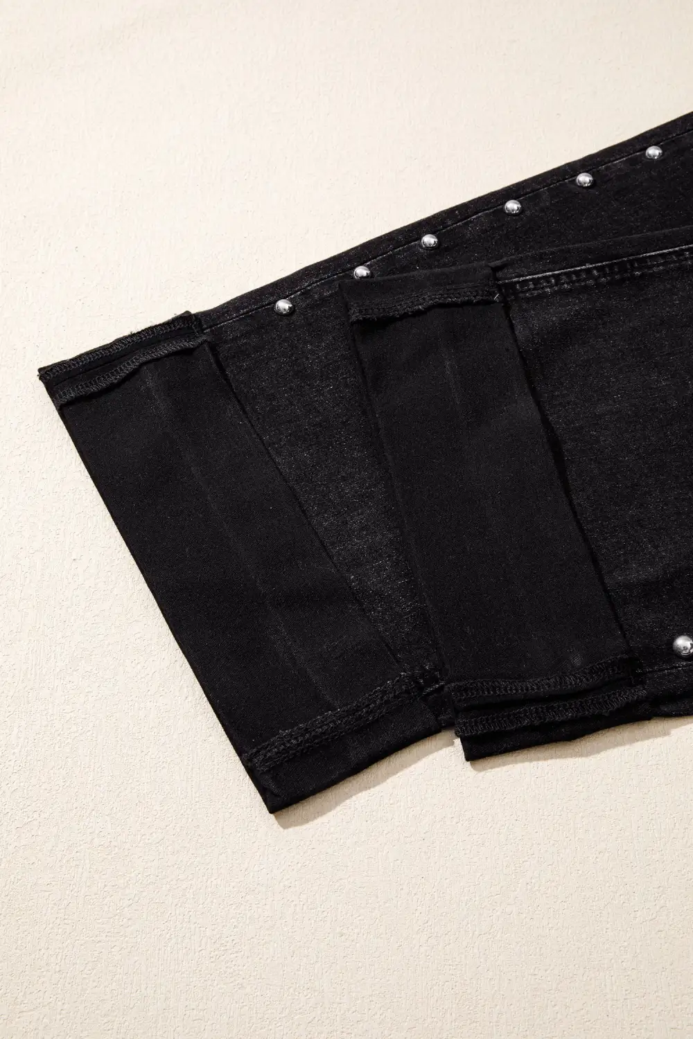 Relaxed Studded Straight Leg Jeans