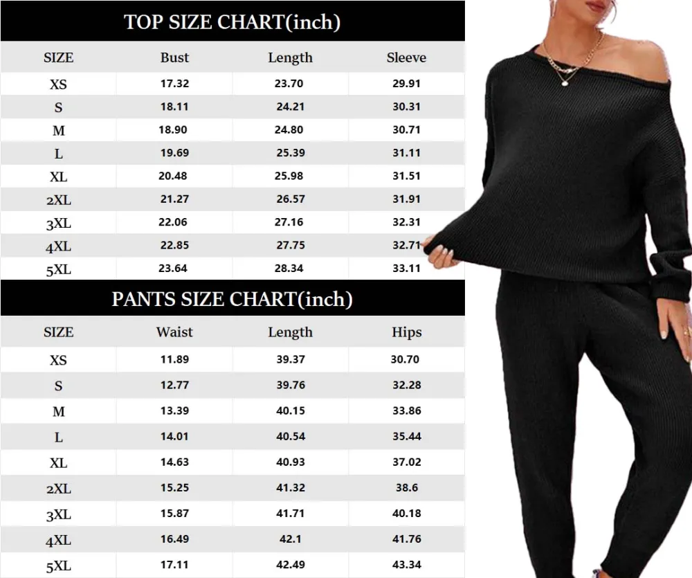 Women's Knit Set Oversized Sweater & Lounge Pants Matching Sets
