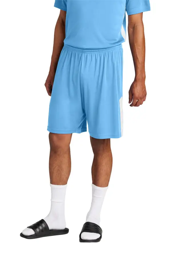 Contrast-Panel Athletic Shorts