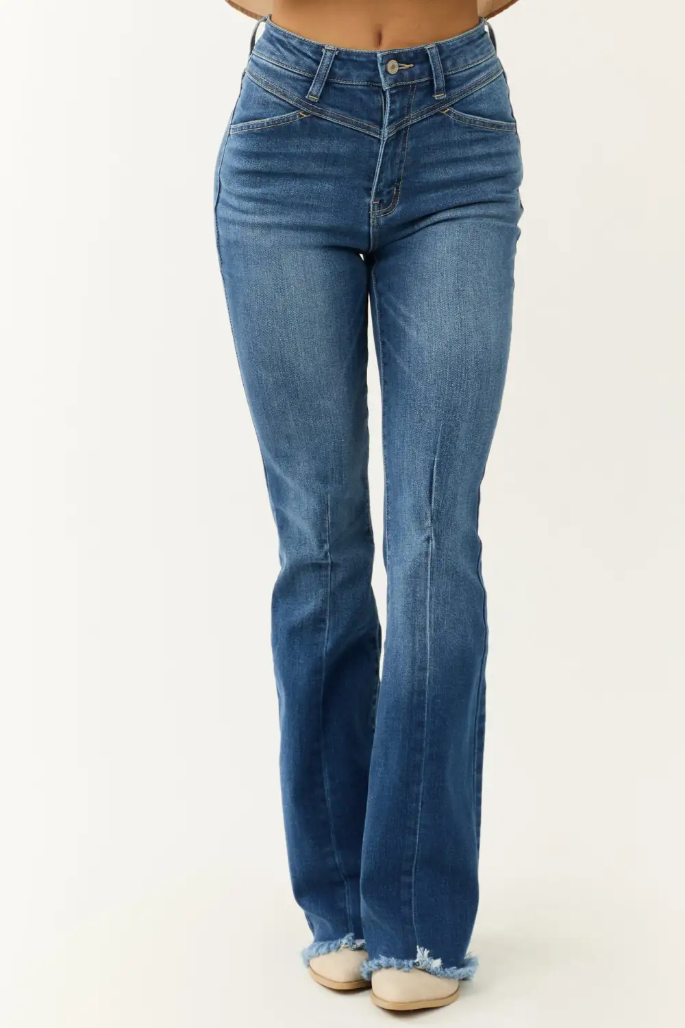 Medium Blue Vintage Flare Jeans