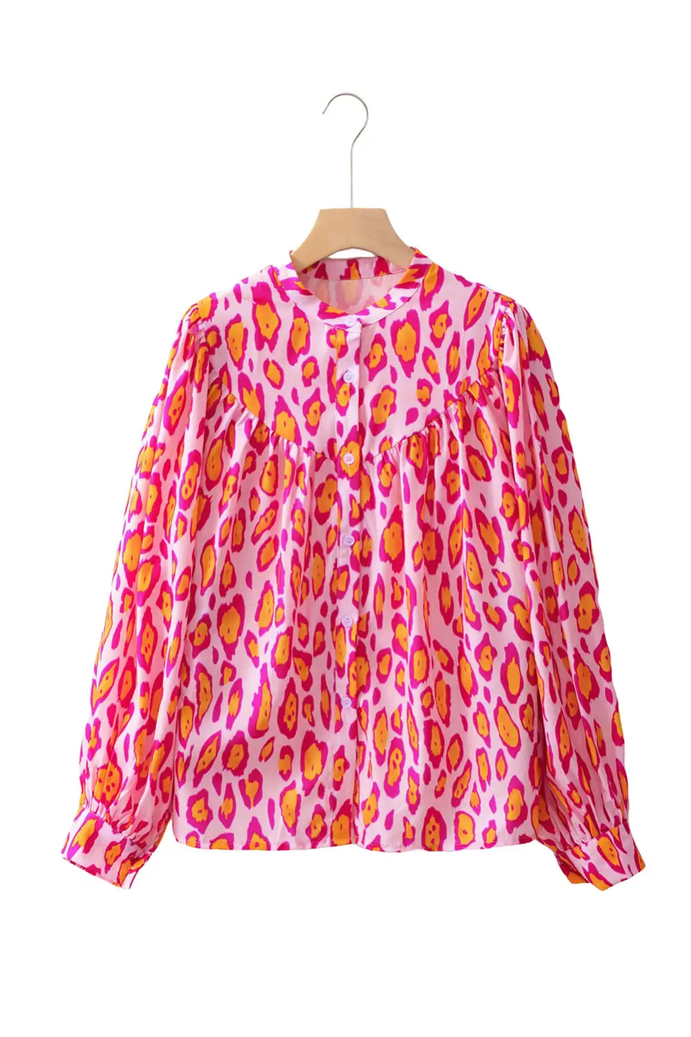 Leopard Print Loose Fit Blouse