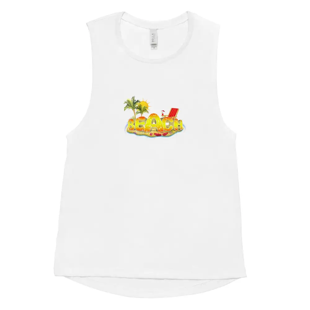 Ladies Muscle Tank Beach Day Tank Top