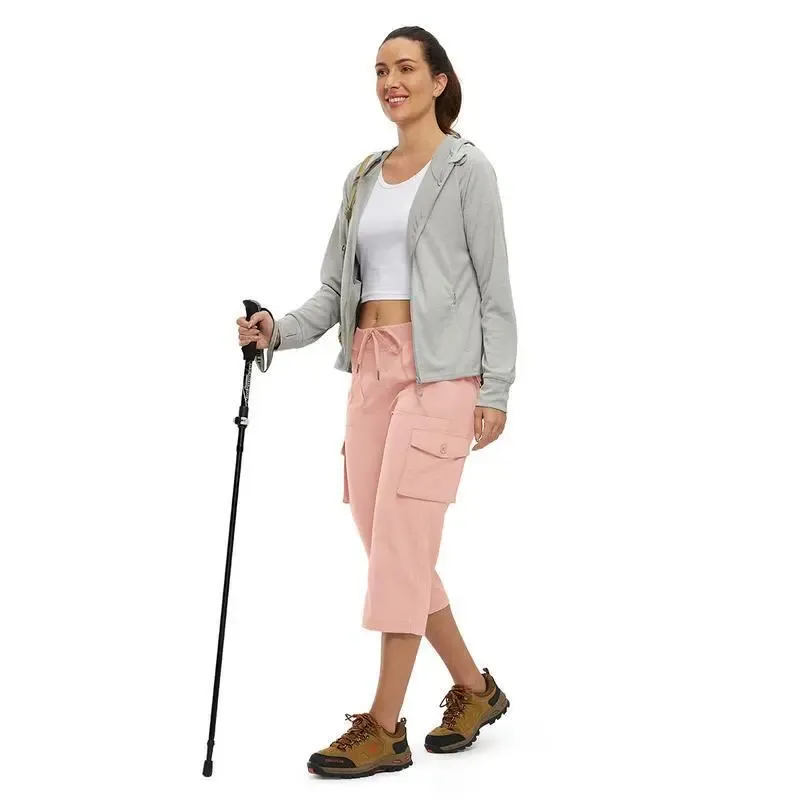 Last Day Promotion⏰Women’s Cargo Capri Lightweight Quick Dry Hiking Shorts with 6 Pockets