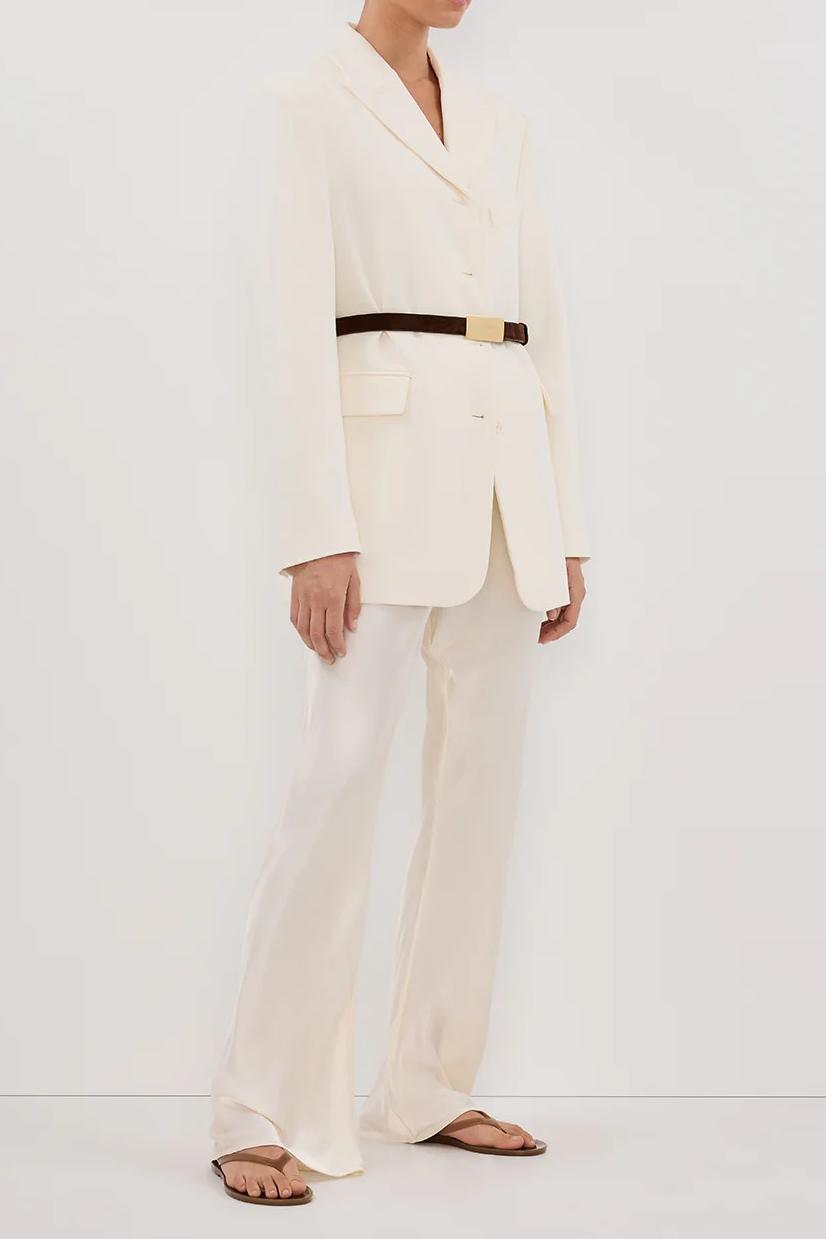 CREAM SATIN PANT