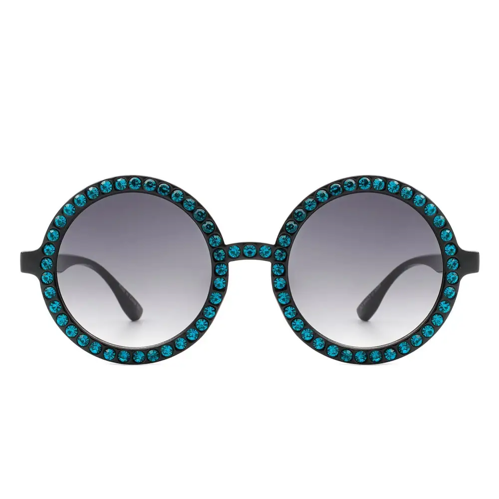 Fuzzy Round Frame Sunglasses