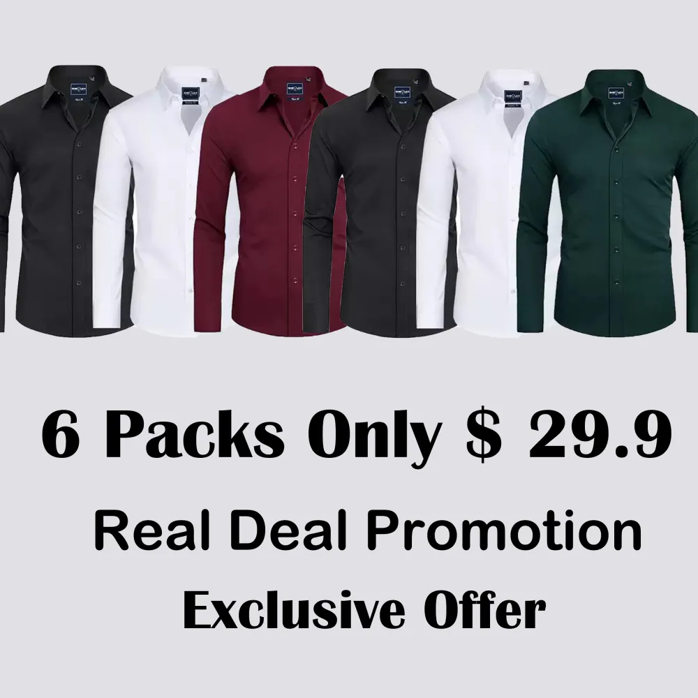 🔥Last Day 49% Off - Men's Stain Sheild Dress Shirts Shirts Long Sleeve Button Down Shirt