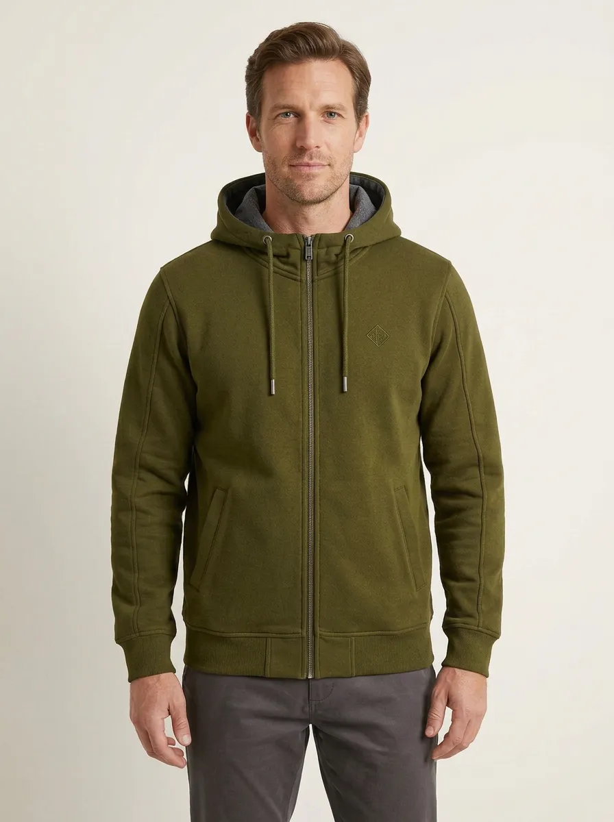 Active Embroidered Zip-Up Sport Look Men's Sport Jacket