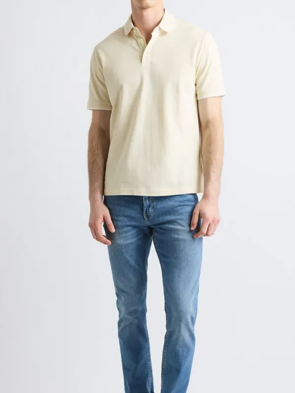 Almond Milk Casual Style Short-Sleeve Polo