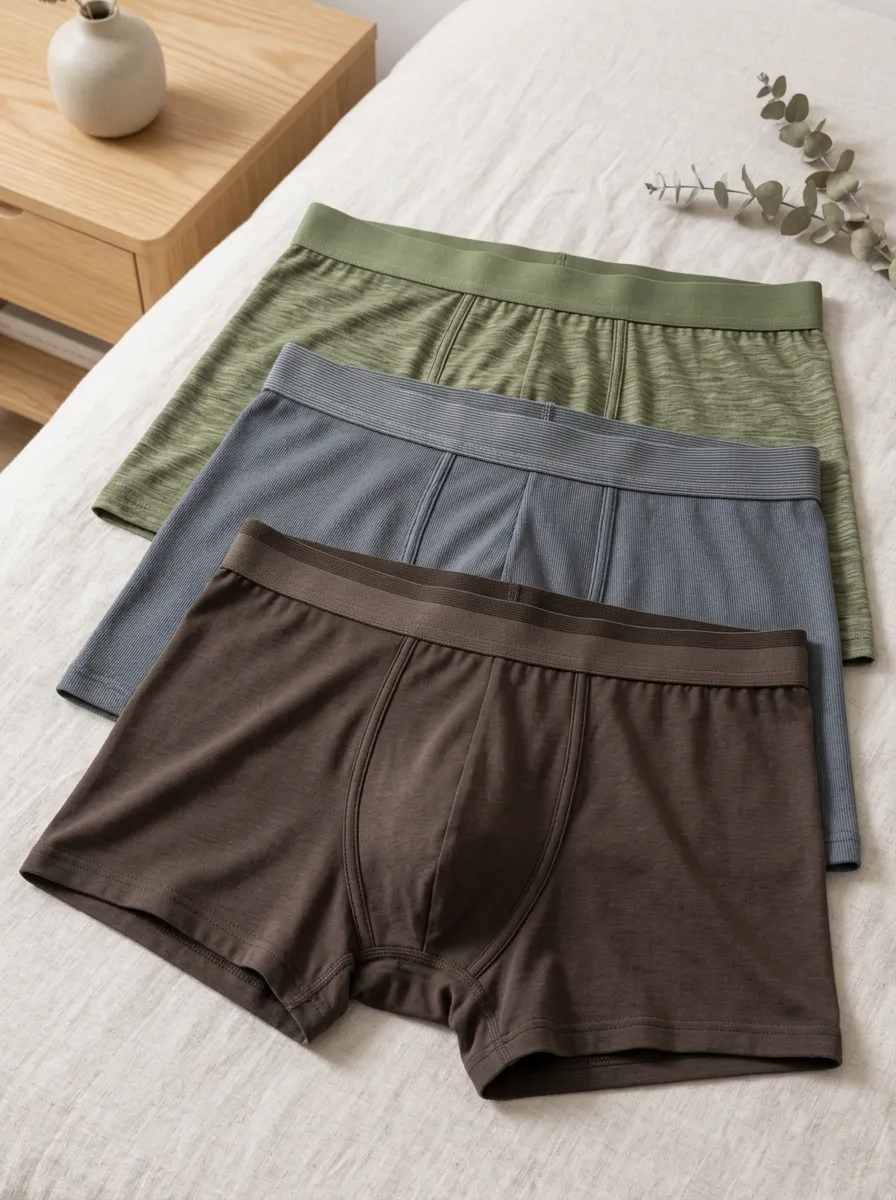 Men's Everyday Series Ribbed Cotton Boxer Briefs Set