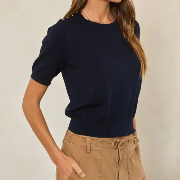 Button Detail Sweater