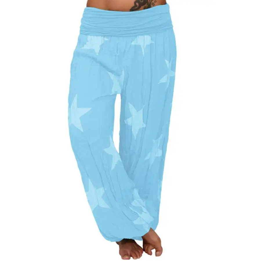 Full Size Ruched High Waist Printed Pants