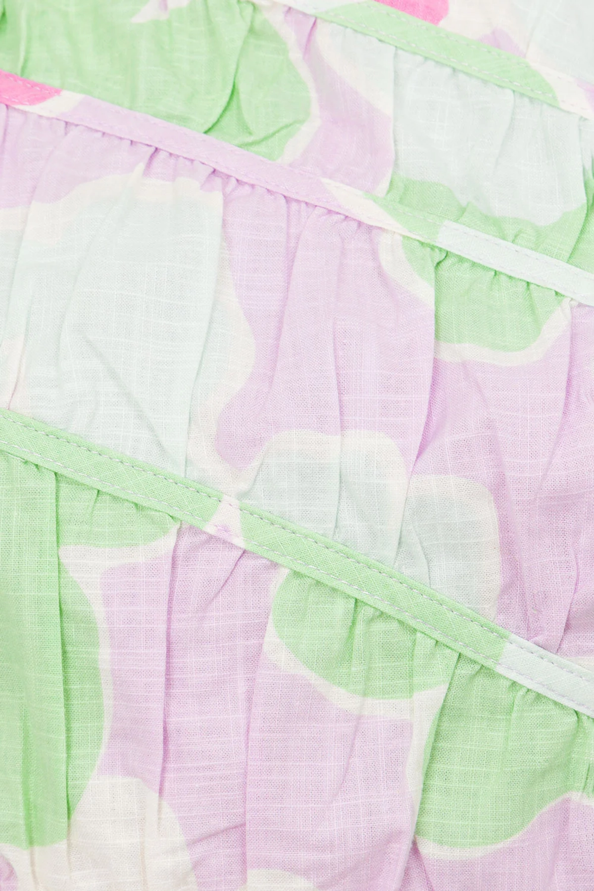 Puff Sleeve Floral Print Crop Top