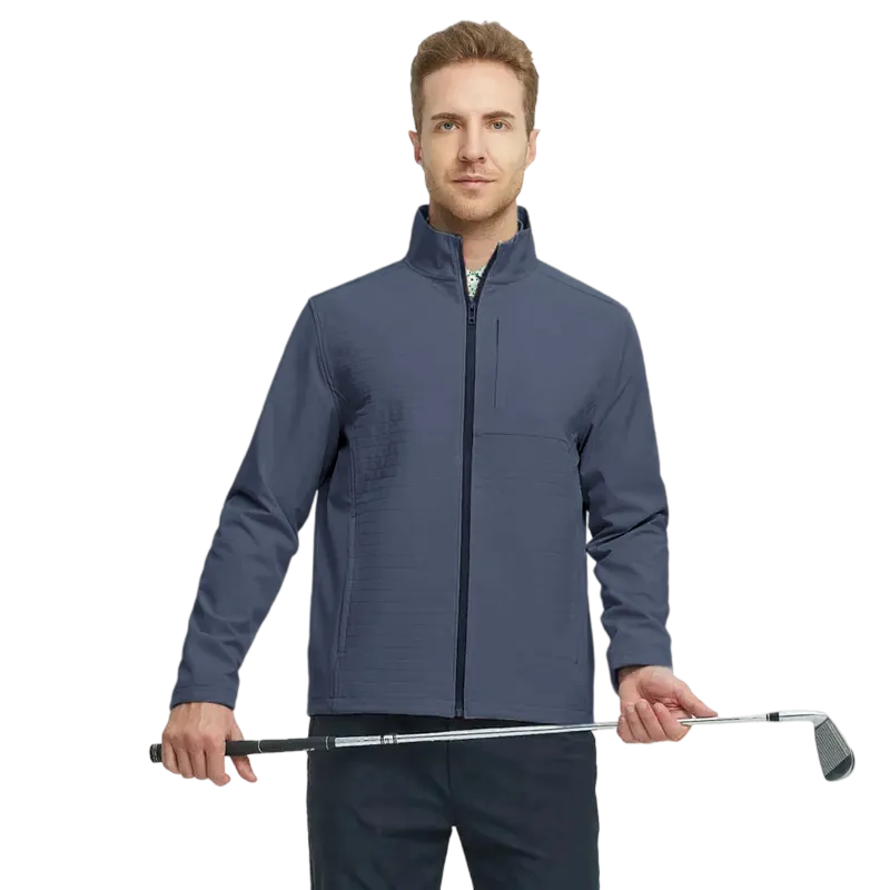Men's Golf Windbreaker Jacket, Waterproof Windproof Performance Outerwear, Lightweight Warm Multifunctional Jacket for Outdoor Sports