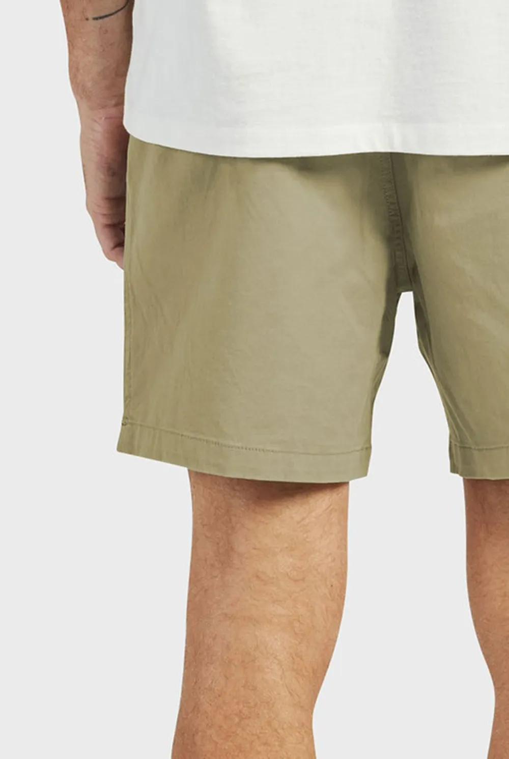 Khaki Cotton Drawstring Short