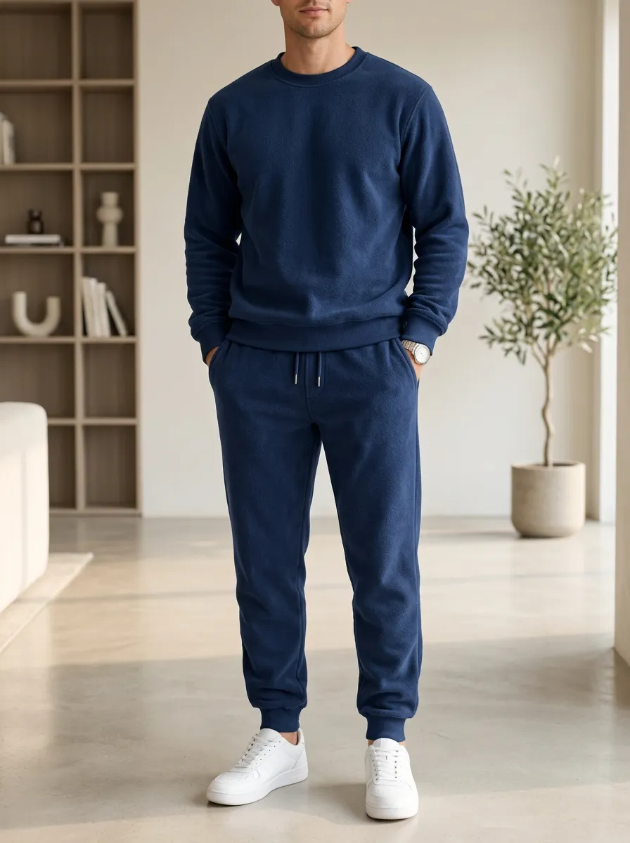 Men's Fleece Sweatshirt and Pants Set