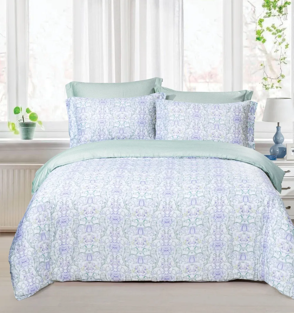 Clean-Lined Lyocell Fiber Woven Complete Bedding Set