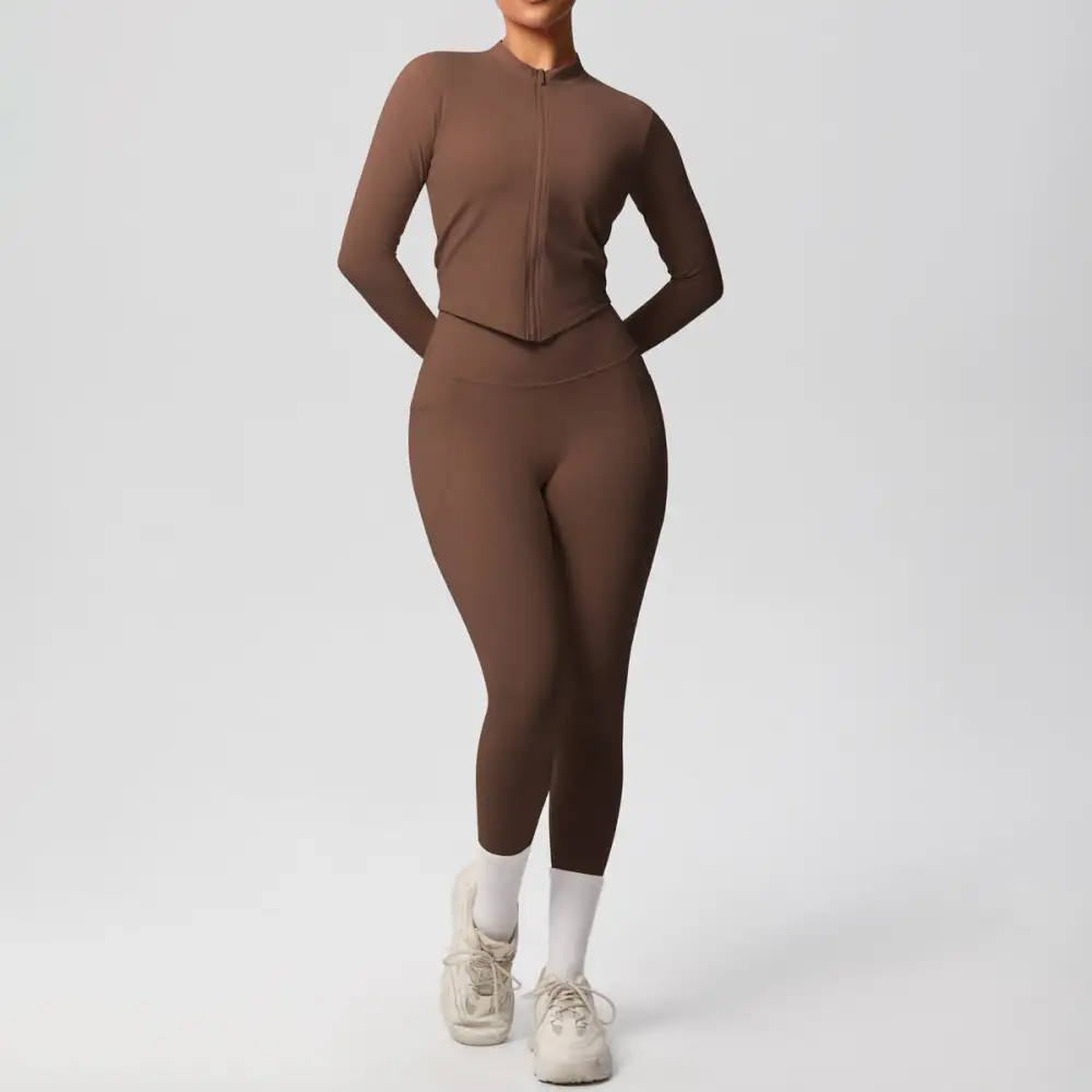 Long-Sleeve Yoga Two-Piece Activewear Active Set