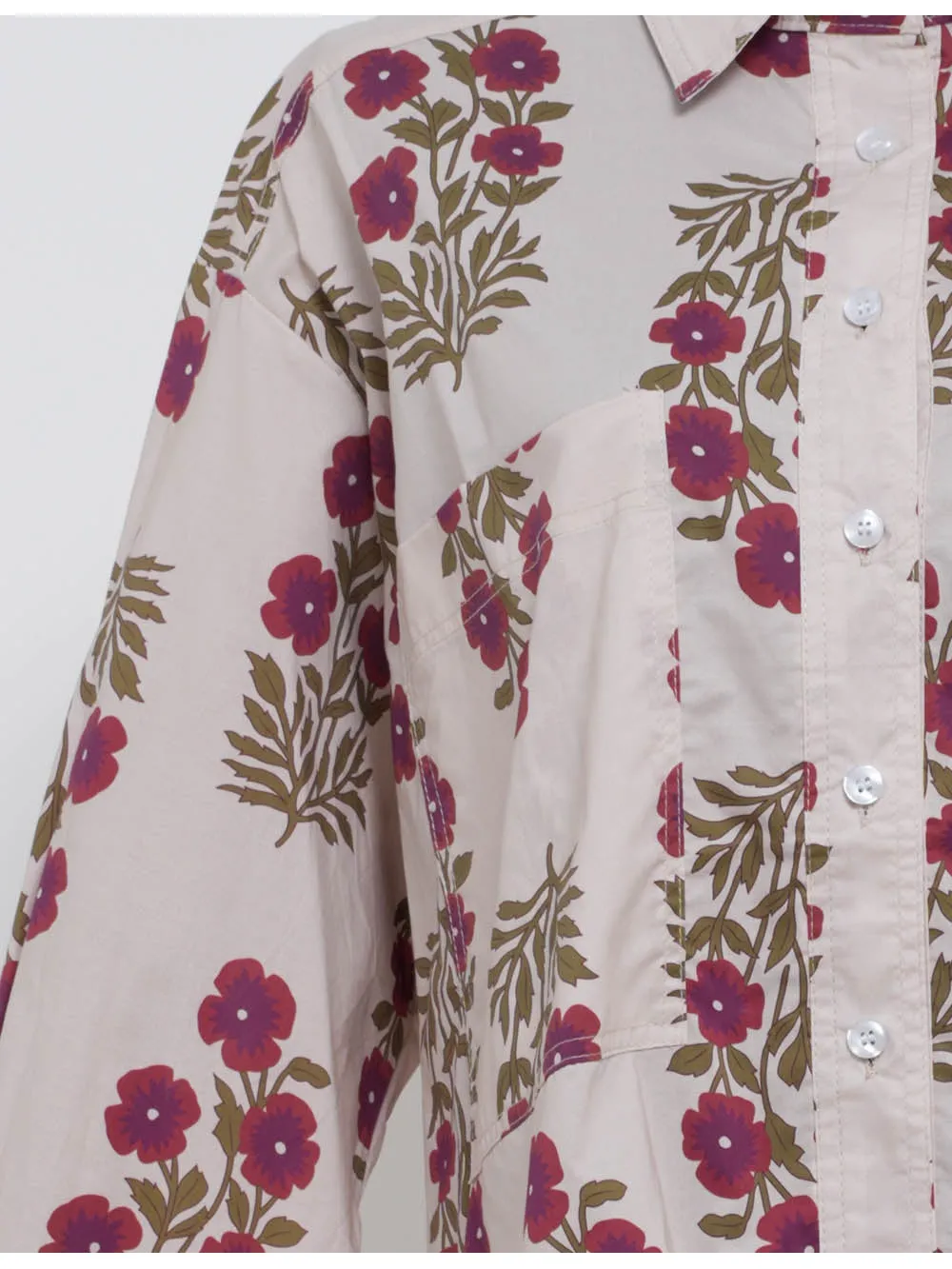Boho Turndown Collar Long Sleeves Shirt