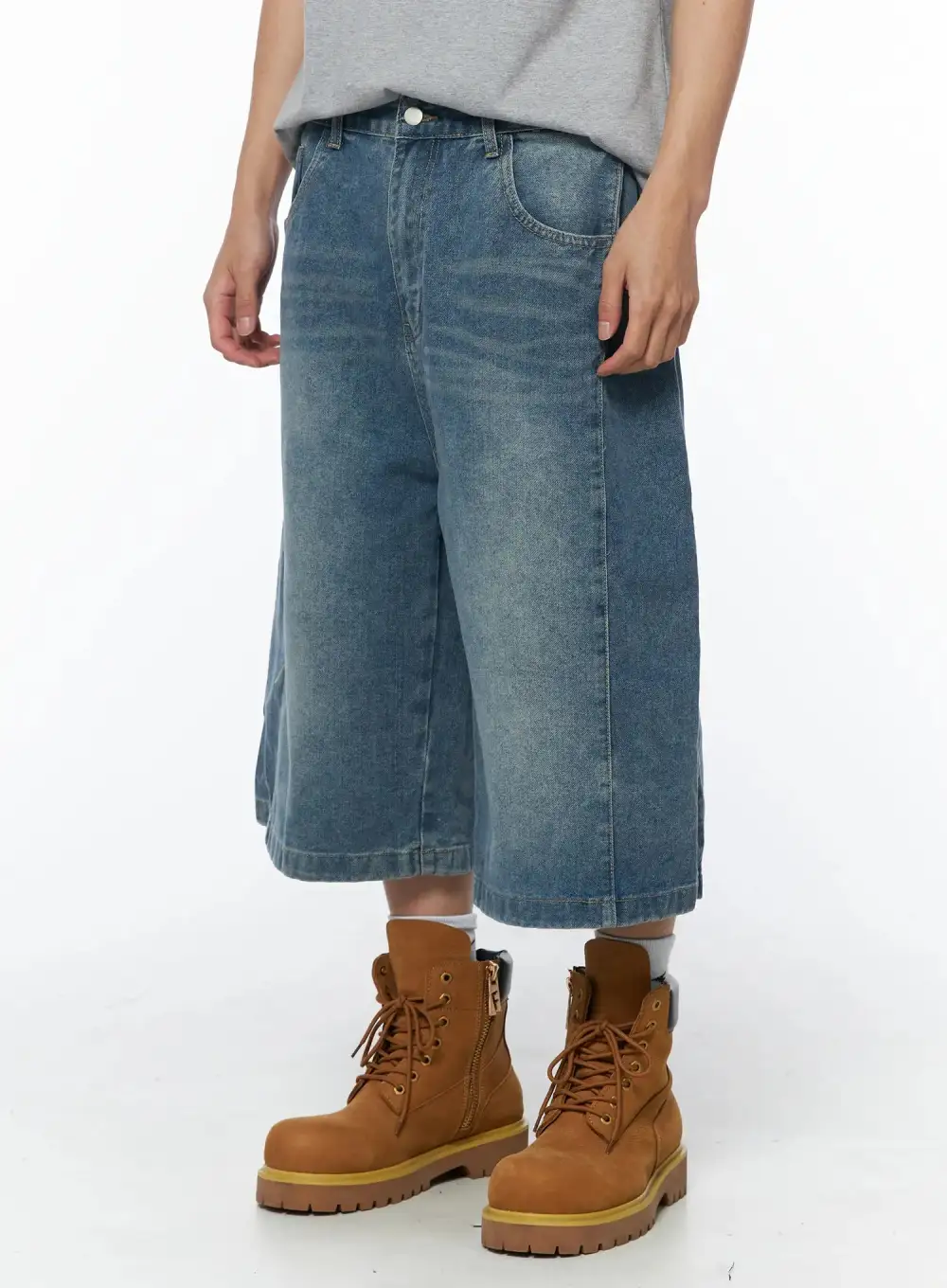 Men's Long Bermuda Denim Shorts