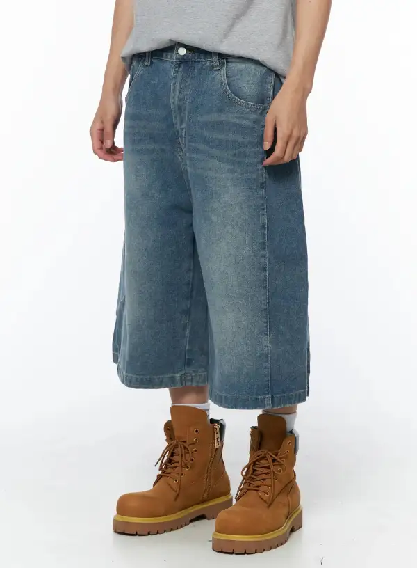 Men's Long Bermuda Denim Shorts