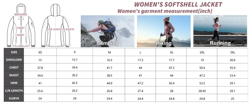 Women’s Softshell Fleece-Lined Jacket – Lightweight Warmth for Every Adventure