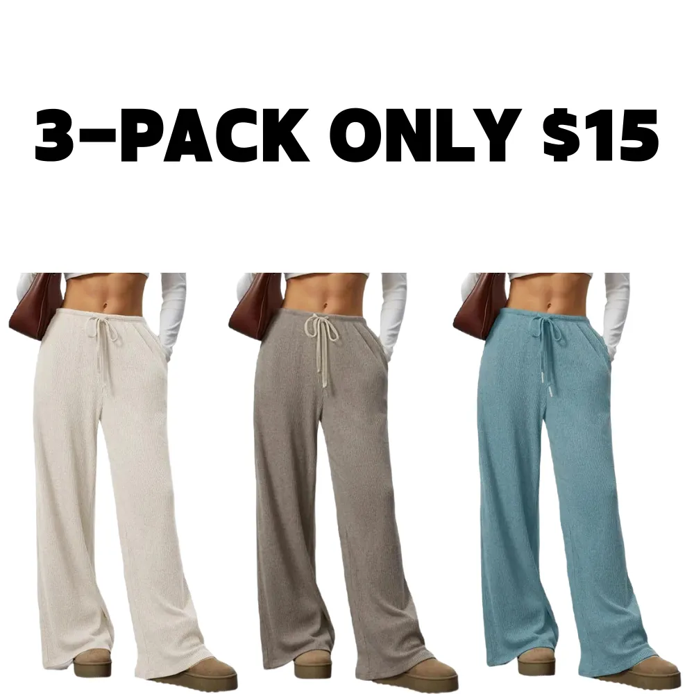 High Waist Comfortable Wide Leg Casual Jogging Pants,Ideal for Everyday Wear