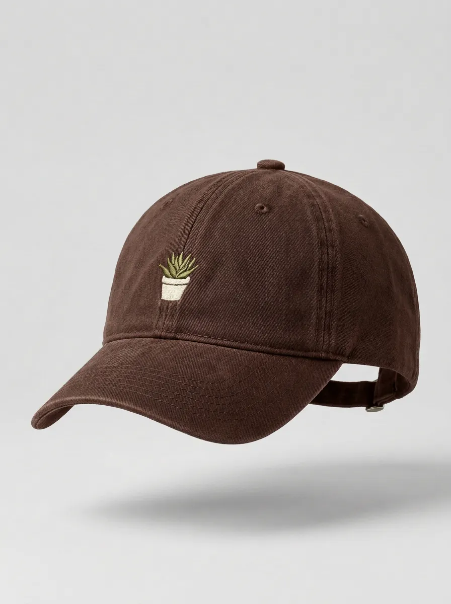 Relaxed Plant-Lover Succulent Embroidered Unisex Baseball Cap