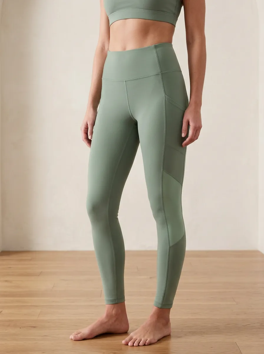 Women's High-Waisted Pocket High-Rise Waistband Secure Fit Yoga Leggings