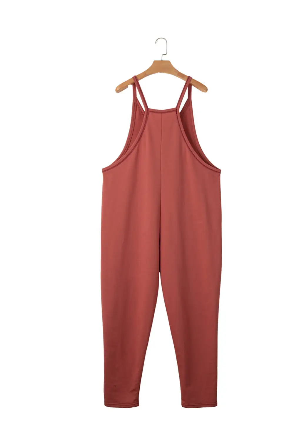 Side Pockets Harem Sleeveless V Neck Pants