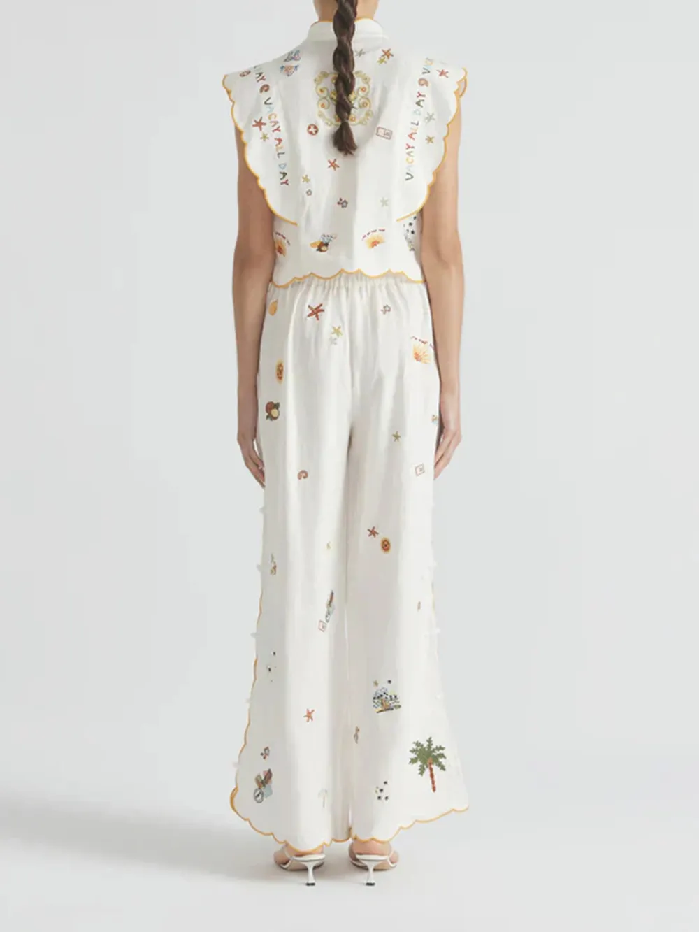 Casual Style All Day Scallop Edge Pants