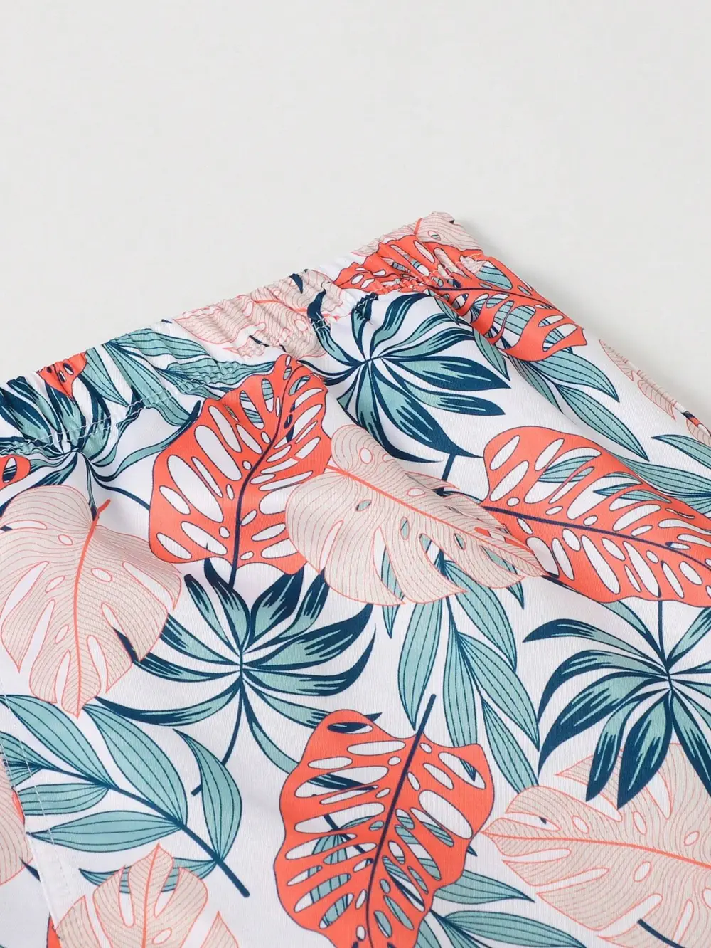 Men's Tropical Allover Print Beach Shorts
